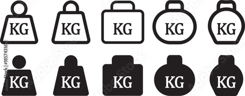 Weight heavy kg icon. weight kilogram icon vector design template. Weight icon in solid silhouette set. Vector Illustration.  logo design isolated sign symbol vector illustration