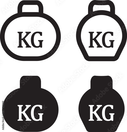 Weight heavy kg icon. weight kilogram icon vector design template. Weight icon in solid silhouette set. Vector Illustration.  logo design isolated sign symbol vector illustration