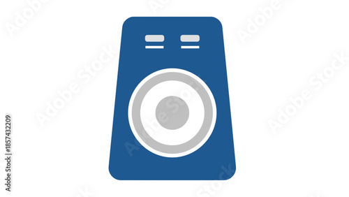 Blue Portable Music Player Device Illustration.