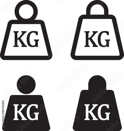 Weight heavy kg icon. weight kilogram icon vector design template. Weight icon in solid silhouette set. Vector Illustration.  logo design isolated sign symbol vector illustration