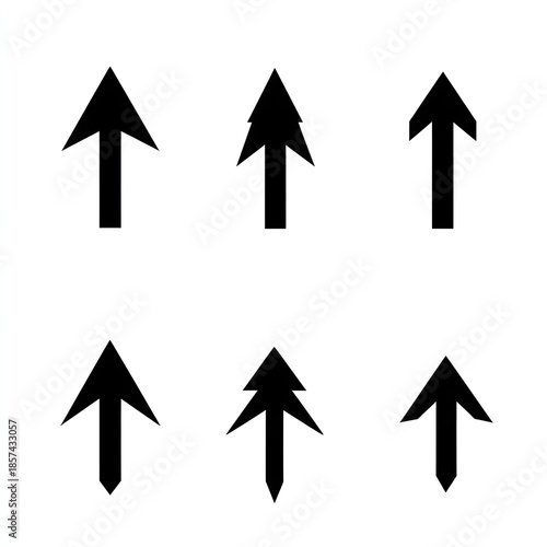 red and white arrows