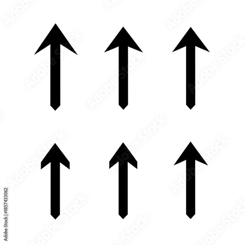 red and white arrows