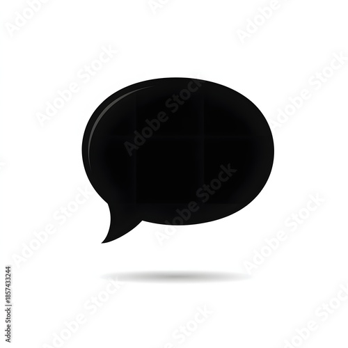 black and white speech bubbles
