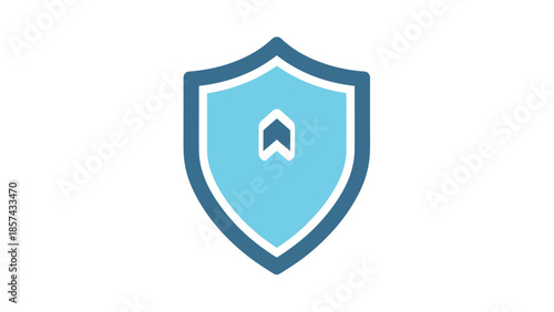 Blue Shield Icon with White Lock Symbol.