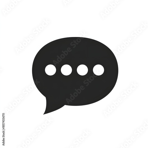 black and white speech bubble