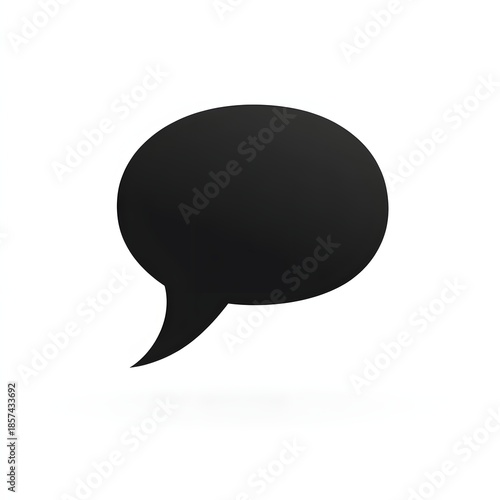 black and white speech bubble