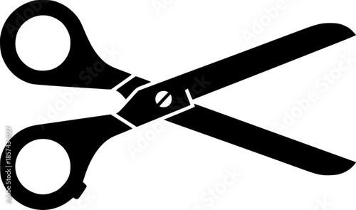 Minimal Scissors Silhouette Vector Illustration