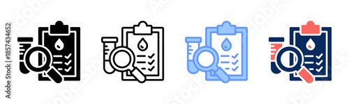 Blood Test icon set multiple style collection