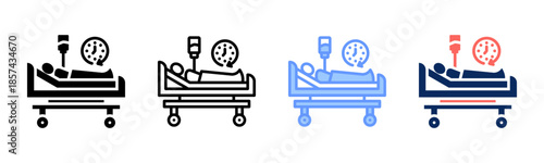 Patient icon set multiple style collection