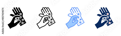 Itching icon set multiple style collection