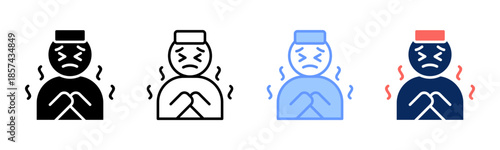 Fever icon set multiple style collection