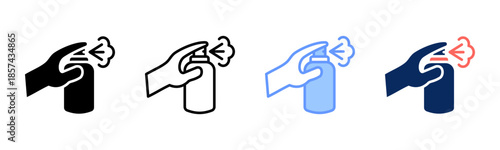Spray icon set multiple style collection