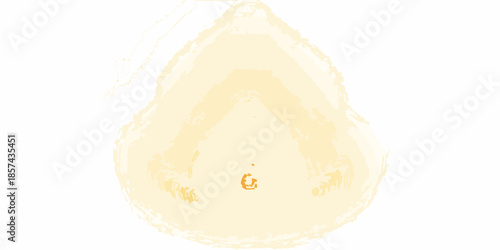 A single droplet of liquid with a small object inside isolated on white