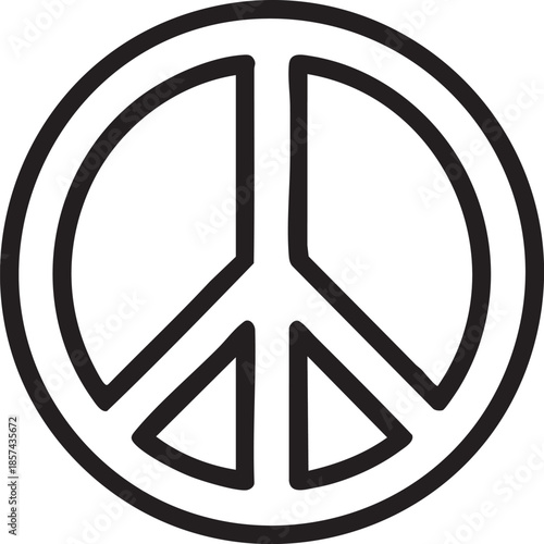 Peace sign vector: symbol, icon, graphic - downloadable image eps silhouette