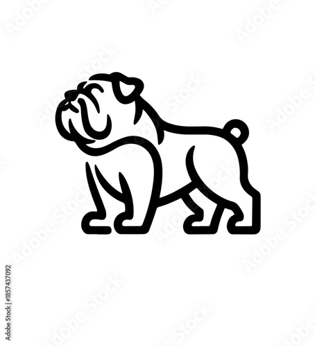 Pet dog icon symbol template for graphic and web design collection logo vector illustration
