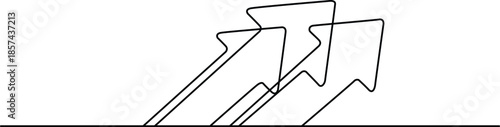Three arrows pointing upward Vector