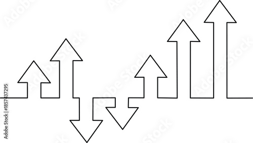 Arrows showing movement in various directions Vector