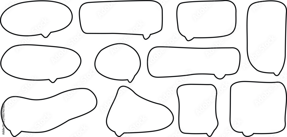 Obraz premium Collection of various speech bubbles Vector