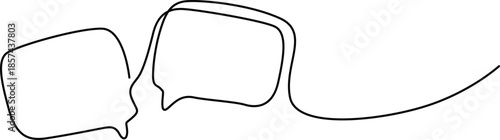 Two speech bubbles in conversation Vector