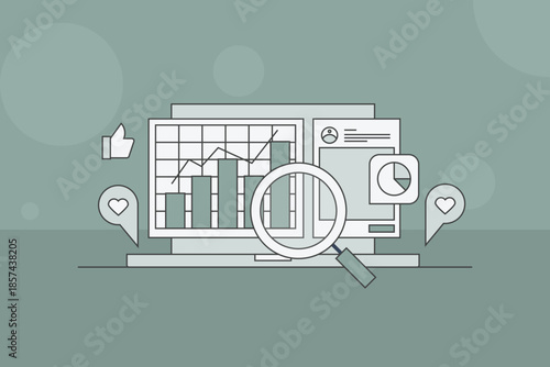 Social media analytics tool analyzing social media advertising campaign performance including audience reach, engagement, ROAS and sales conversion.