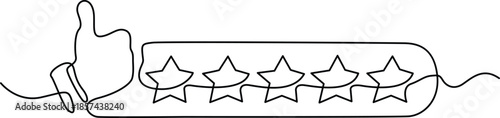 Five star rating illustration Vector