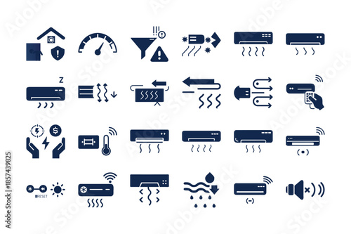 Collection of various icons representing technology and devices