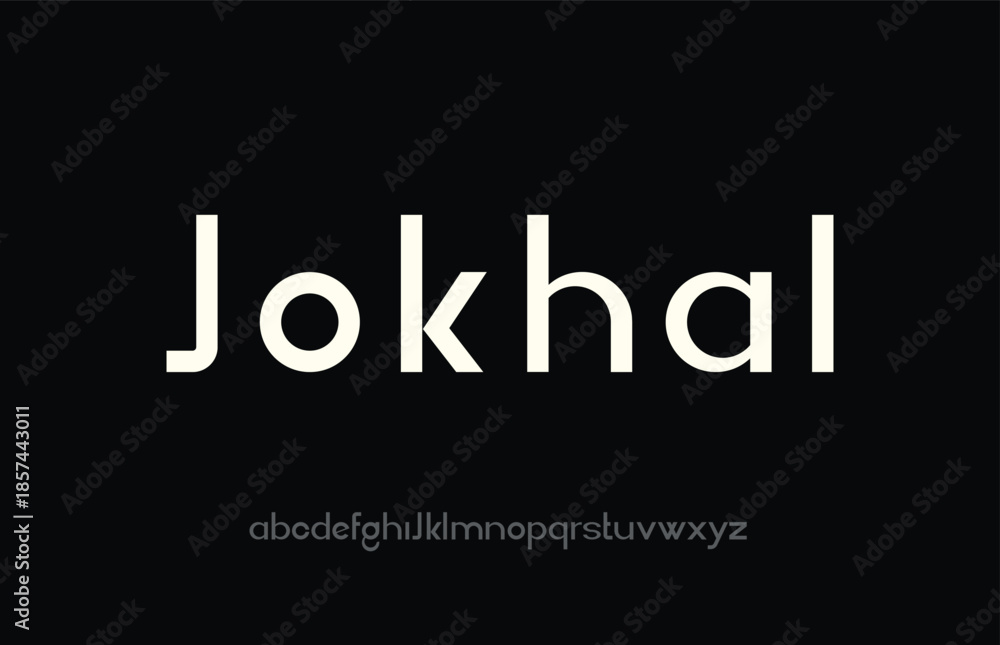 Obraz premium Jokhal - Minimal Rounded Serif Font, For Headline, Movie, Logo, Minimal Fonts, Vector,