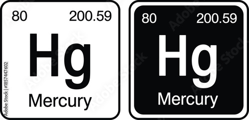 Mercury Element Periodic Table Symbol