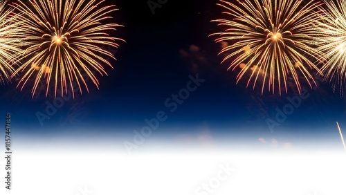 Celebrate the Night Sky with a Brilliant Burst of Golden Fireworks Display