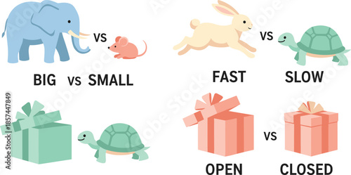 vector illustration of a set of animals