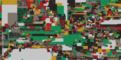 Multicolor chromatic aberation glitche effect screen display vectort10