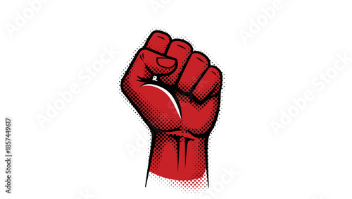 Clenched Fist Hand Gesture Illustration 1.