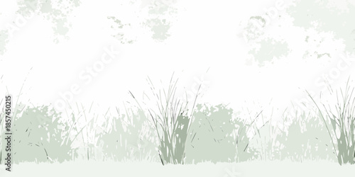 Subtle grassy field with a blurred muted and abstract background