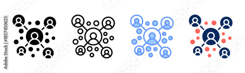 Buyer Group icon set multiple style collection