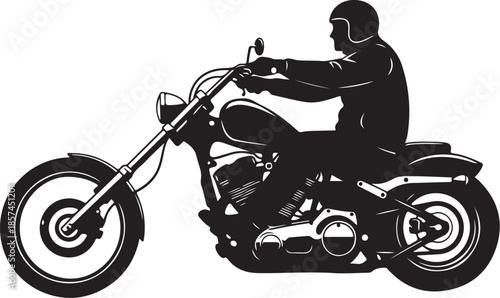 Rider on a motorcycle in motion