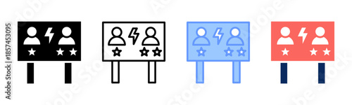 Rival Scorecard icon set multiple style collection