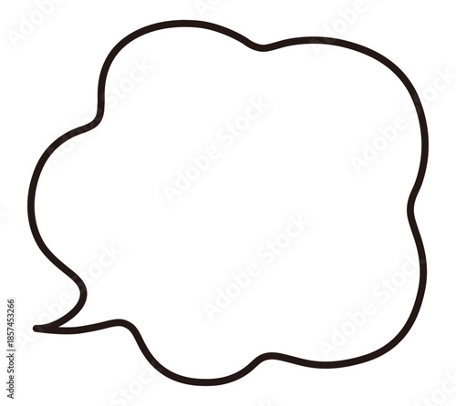 ふわふわなふきだしのイラスト