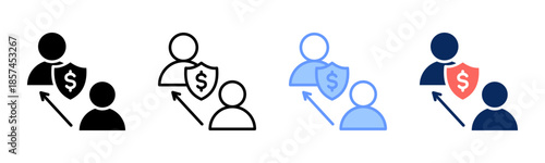 Market Defender icon set multiple style collection