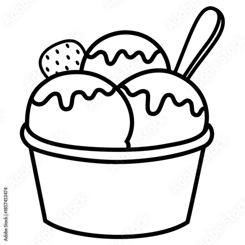 Gelato Simple Illustration 