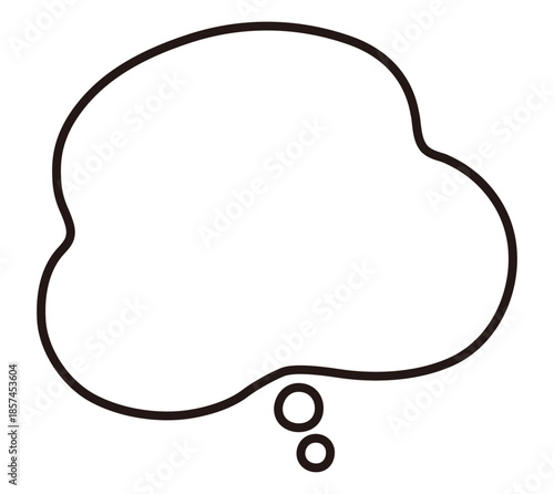 ふわふわなふきだしのイラスト