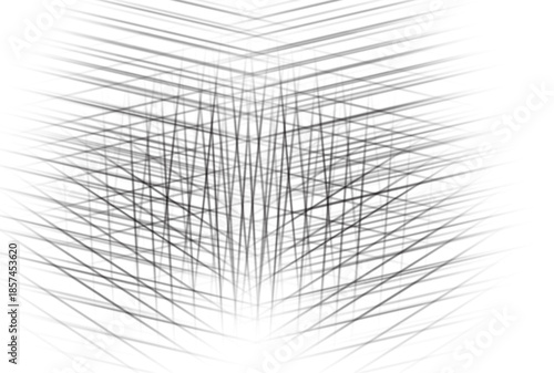 Dynamic geometric lines intersecting in modern abstract art