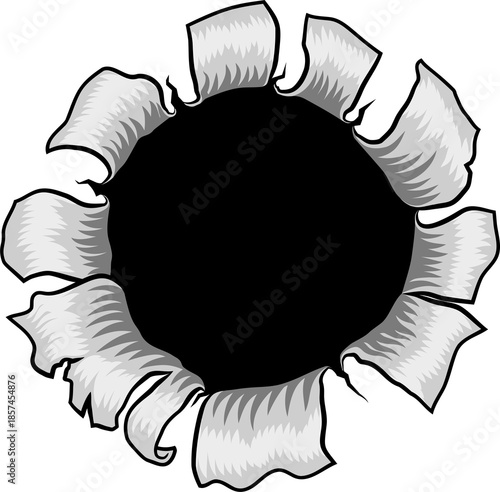 A bullet hole metal paper r...