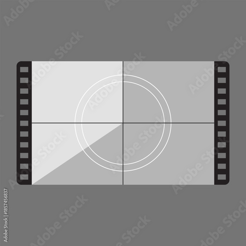Film countdown cinematography icon sign design vector