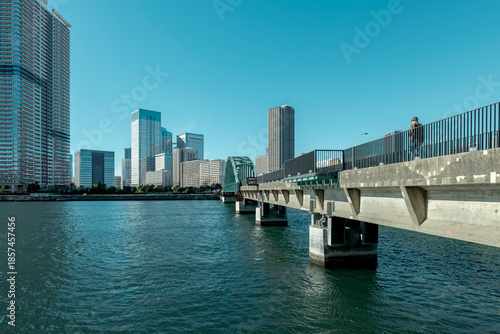 遊歩道となった豊洲「晴海橋梁 (旧晴海鉄道橋) 」　2025年12月