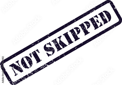 A dark blue grunge textured rubber stamp impression showing the official status of Notice Completed