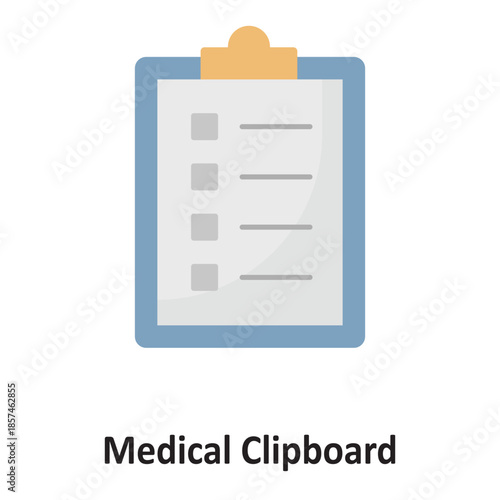 Medical Clipboard Vector Icon which can easily modify or edit