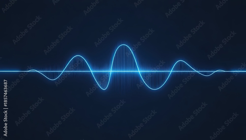 Fototapeta premium Abstract Audio Waveform Equalizer Visualization on Dark Background