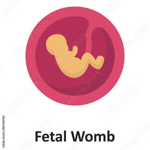 Fetal Womb Vector Icon which can easily modify or edit