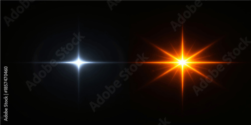 Abstract vector background featuring a glowing sun with bright orange rays and a solar flare explosion of hot energy in a dark space design