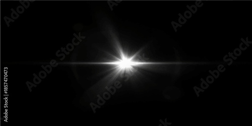 An abstract loop of blue light particles and digital flares creates a glowing motion design with dark space energy and bright star beams over a black night backdrop